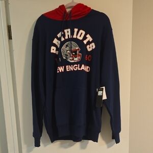 Patriots New England Navy and Red Hoodie